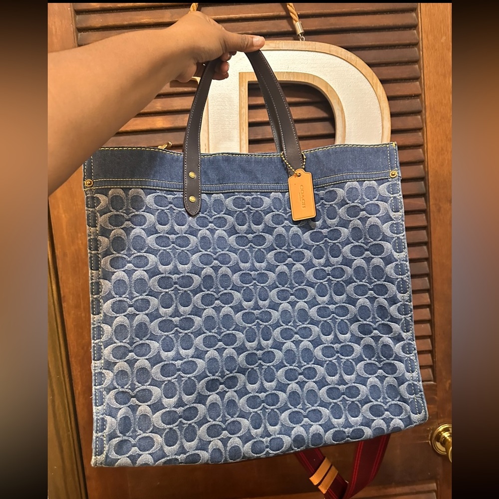 Coach tote bag denim